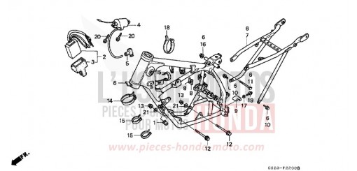 FRAME BODY/IGNITION COIL CR80RN de 1992